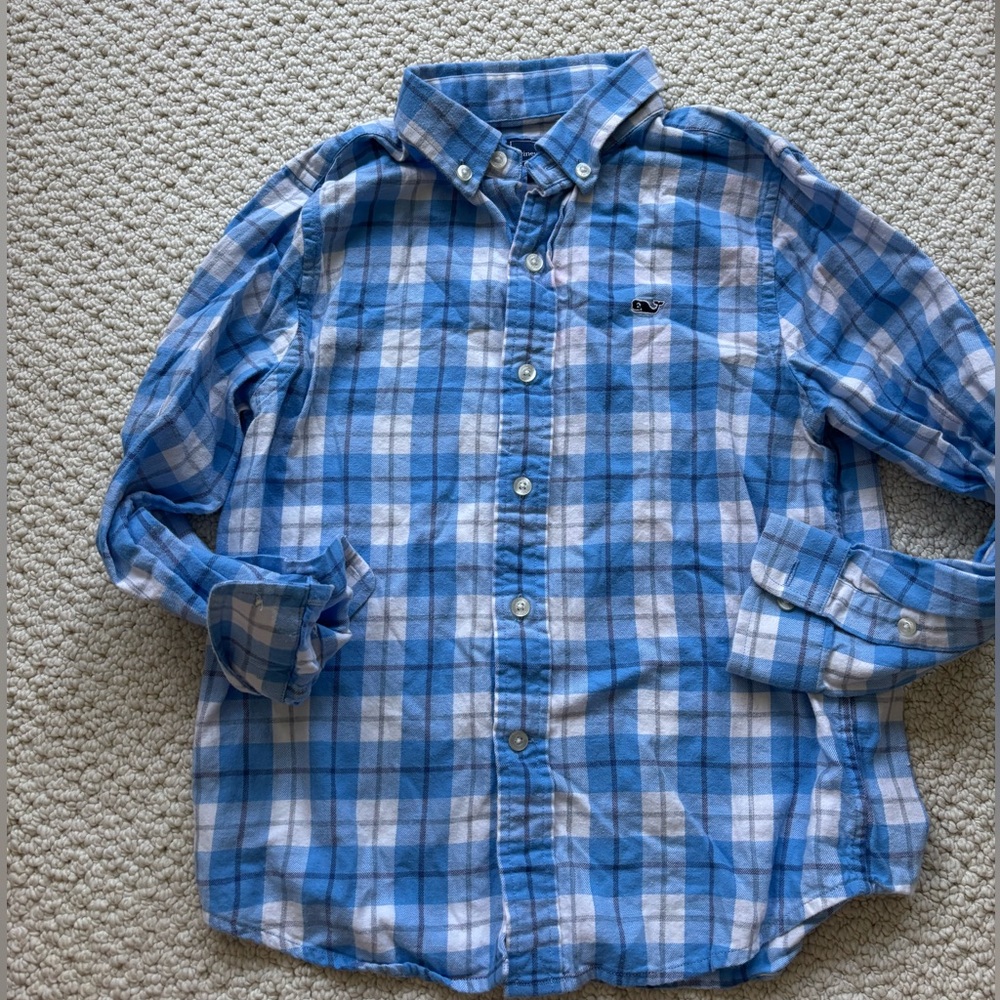 Vineyard Vines flannel button down, size 7